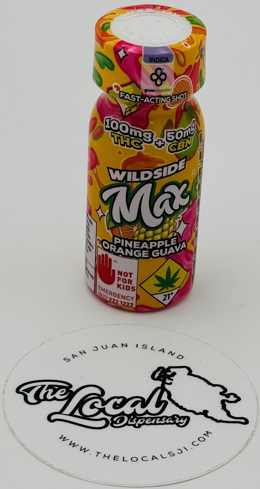 Photograph of product: Wildside Shot - Pineapple Orange Guava 2:1 TH-oui|CBN