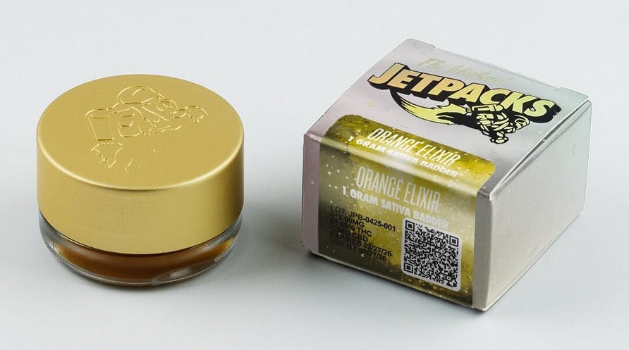 Photograph of product: Orange Elixir | 1g Badder Concentrate | Jetpacks