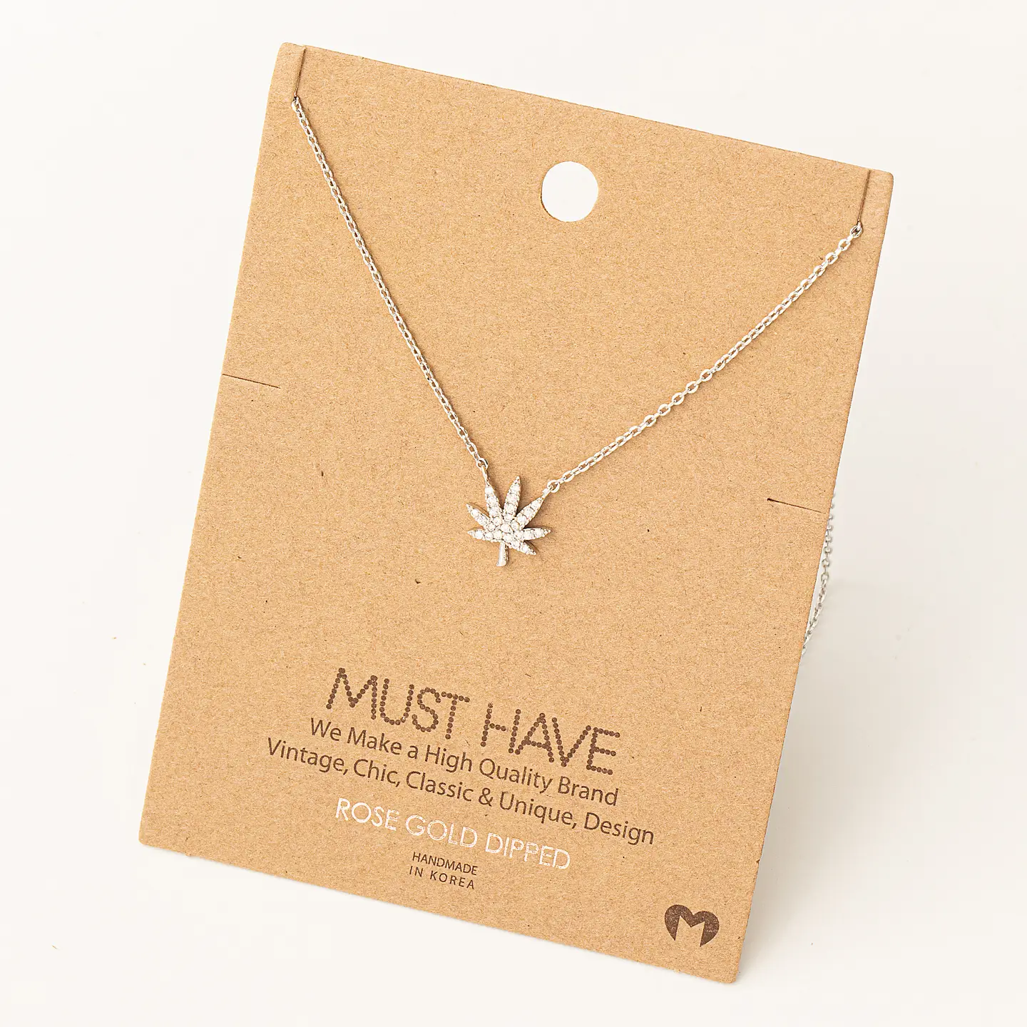 Photograph of product: Necklace | Jeweled Oui'd Pendant | Fame Accessories | Available in Gold & Silver