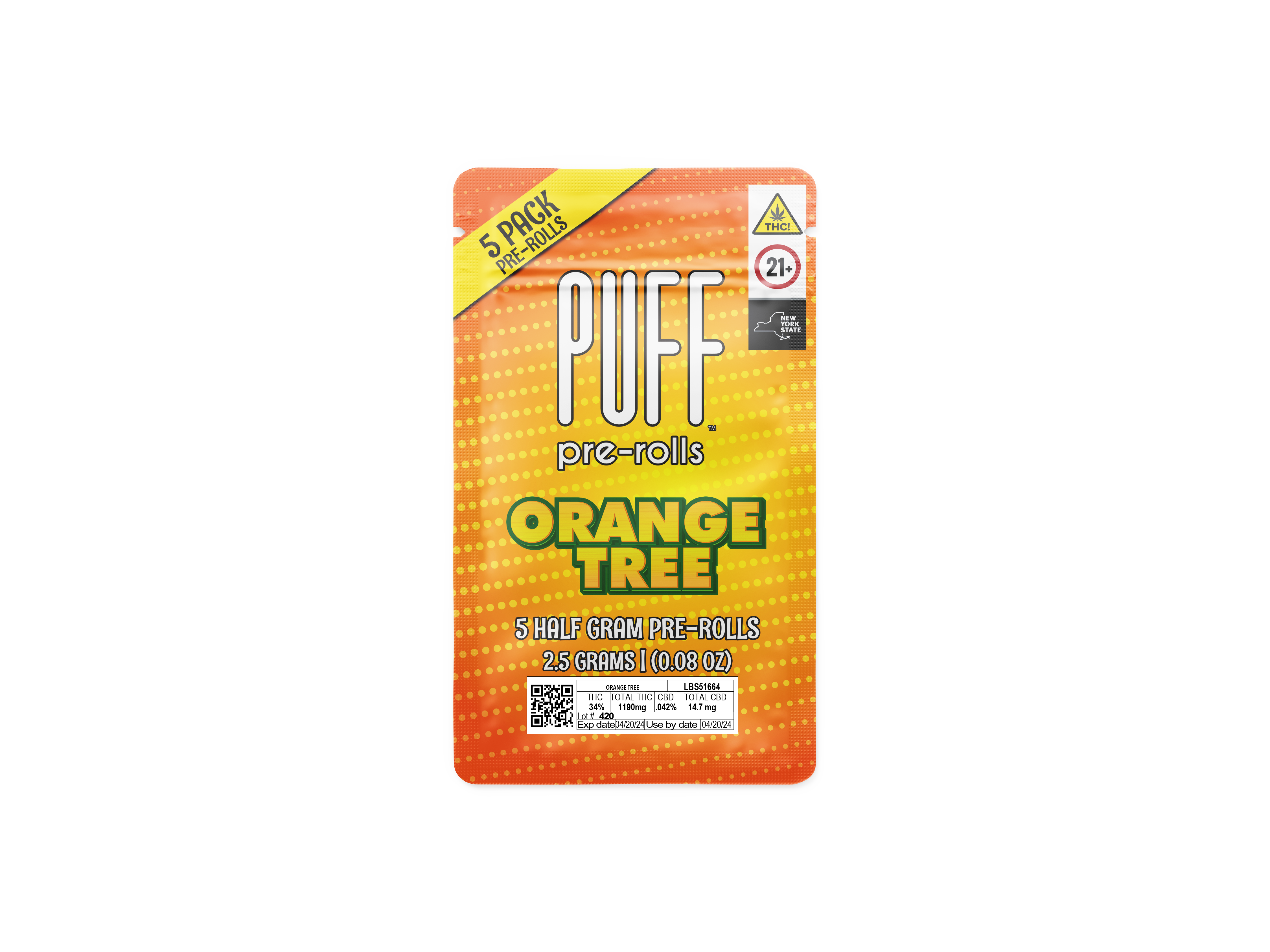 Photograph of product: Orange Tree | Pre-Roll Pack [5pk x