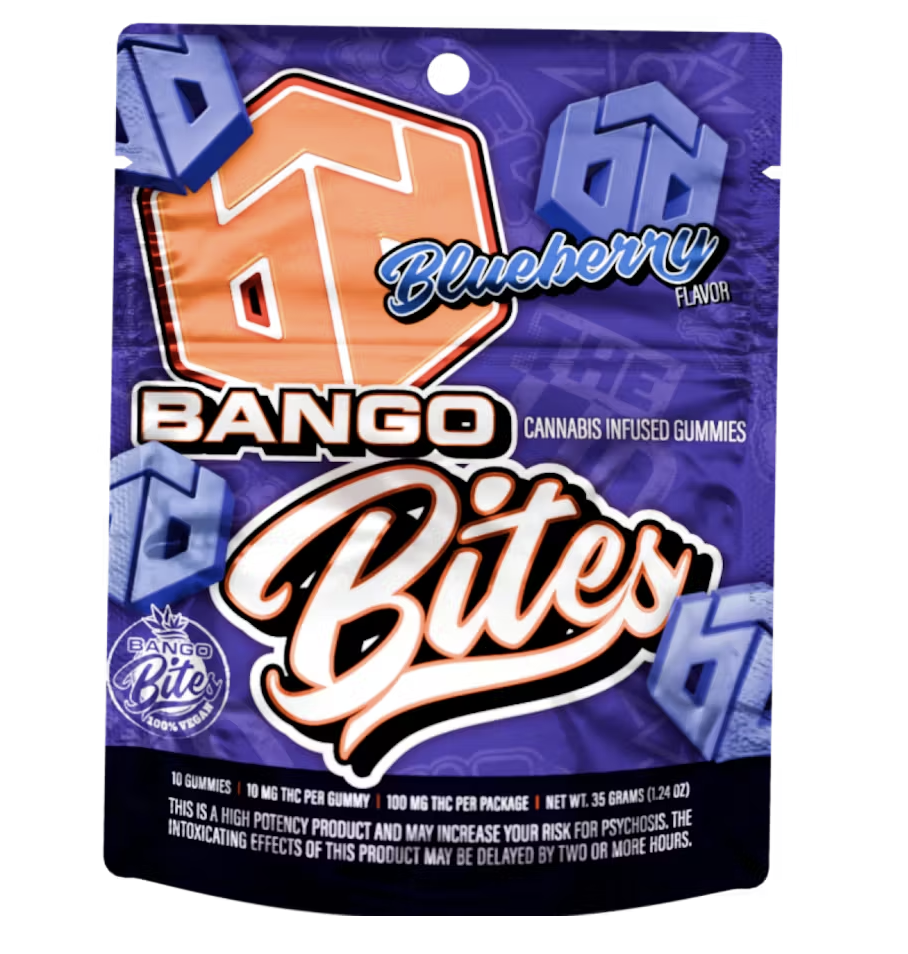 Photograph of product: Bango Bites l Blueberry Bites 10pk l 100mg