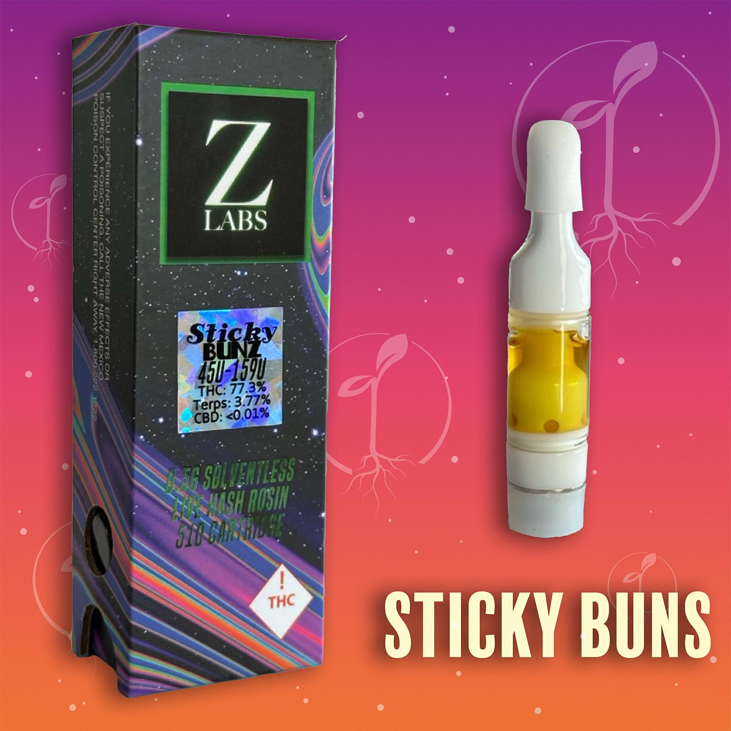 Photograph of product: Z Labs - Sticky Bunz Live Rosin  45U-159U Cartridge