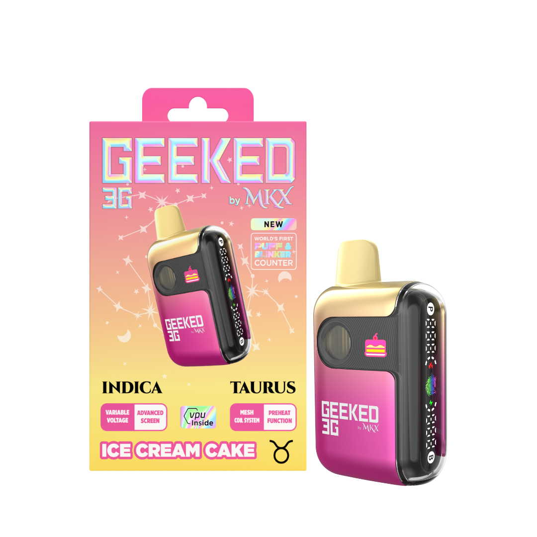 Photograph of product: GEEKED - MKX - ICE CREAM CAKE - DISPOSABLE VAPE - 3G