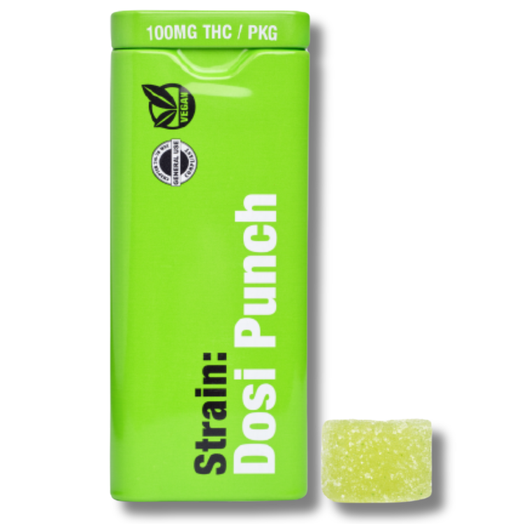 Photograph of product: Lime- Dosi Punch 20pk/100mg Rosin Gummy (Drops)