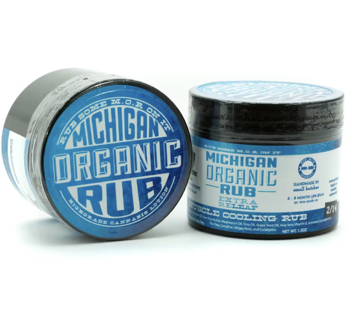 Photograph of product: Michigan Organic Rub: Vanilla Mint Extra Relief 3OZ Jar 750MG