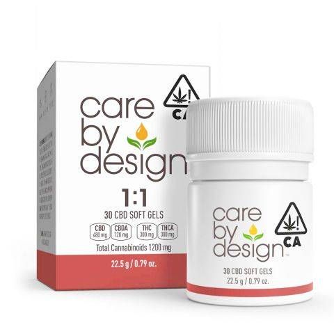 Photograph of product: [Care By Design] CBD Soft Gels - 1:1 - 30ct - 