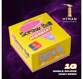 Photograph of product: HYMAN | Concentrate | au chocolat Rosin | Screwball Sherb | 1g