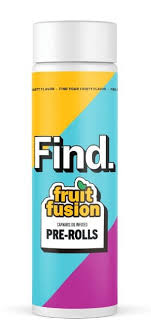 Photograph of product: Find Fruit Fusions | 2pk 2.5g | Strawberry Distillate Infused Prerolls | Martian Mints