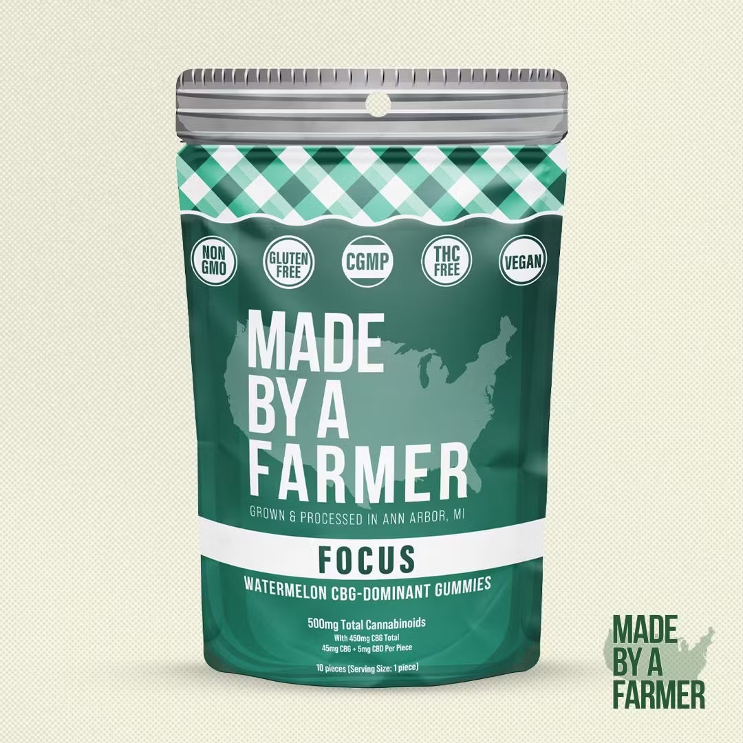 Photograph of product: Made By A Farmer - 500mg CBD Nano Gummy - Focus