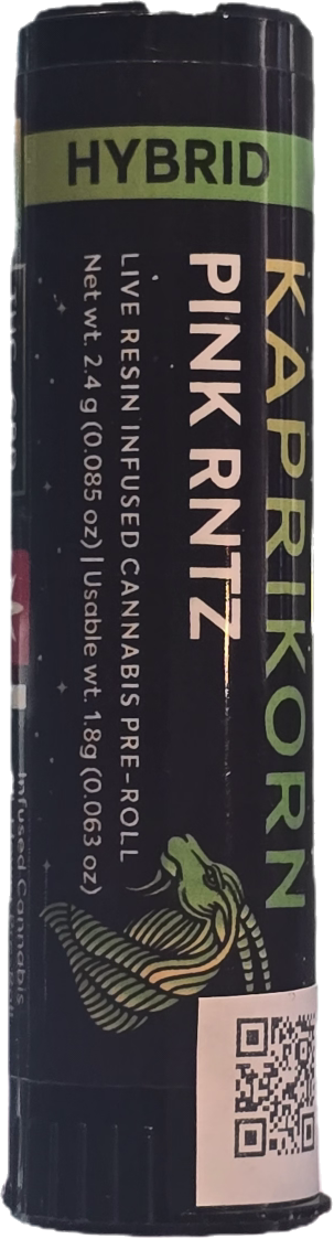 Photograph of product: Kaprikorn Live Resin| Infused Pre-roll 2pk | Pink Runtz | Hybrid |