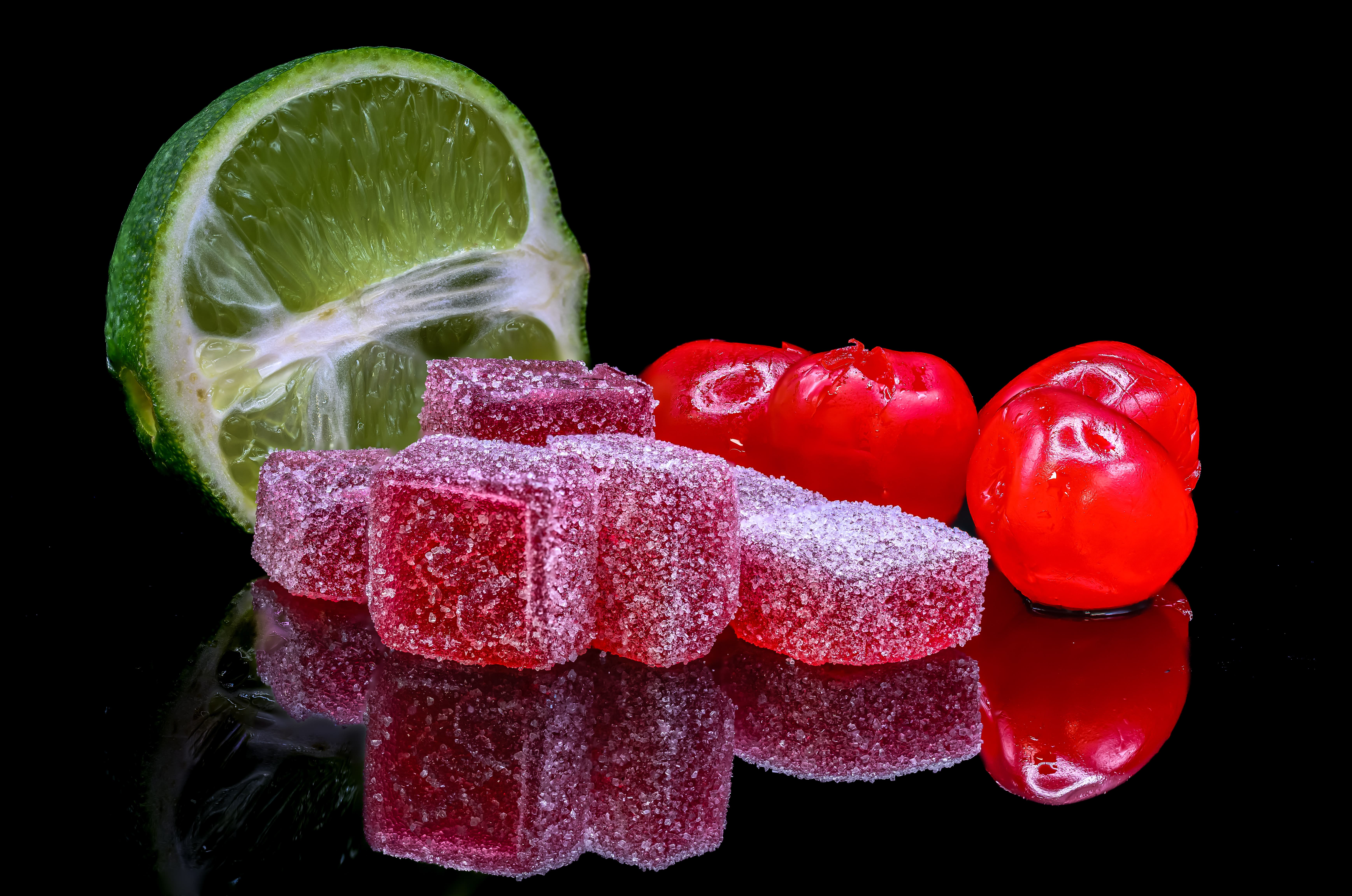 Photograph of product: Rodeo Cherry Lime Live Rosin Gummies T80 (H) 20 Pack - 00122