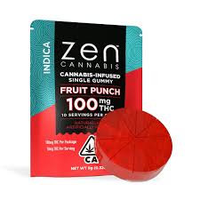 Photograph of product: 100mg Zen Oui'd Gummies - Fruit Punch