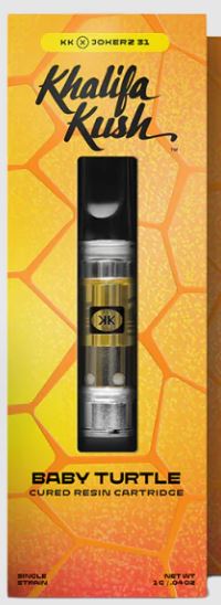 Photograph of product: Khalifa Kush Baby Turtle Cured Resin Vape Cartridge 1000mg