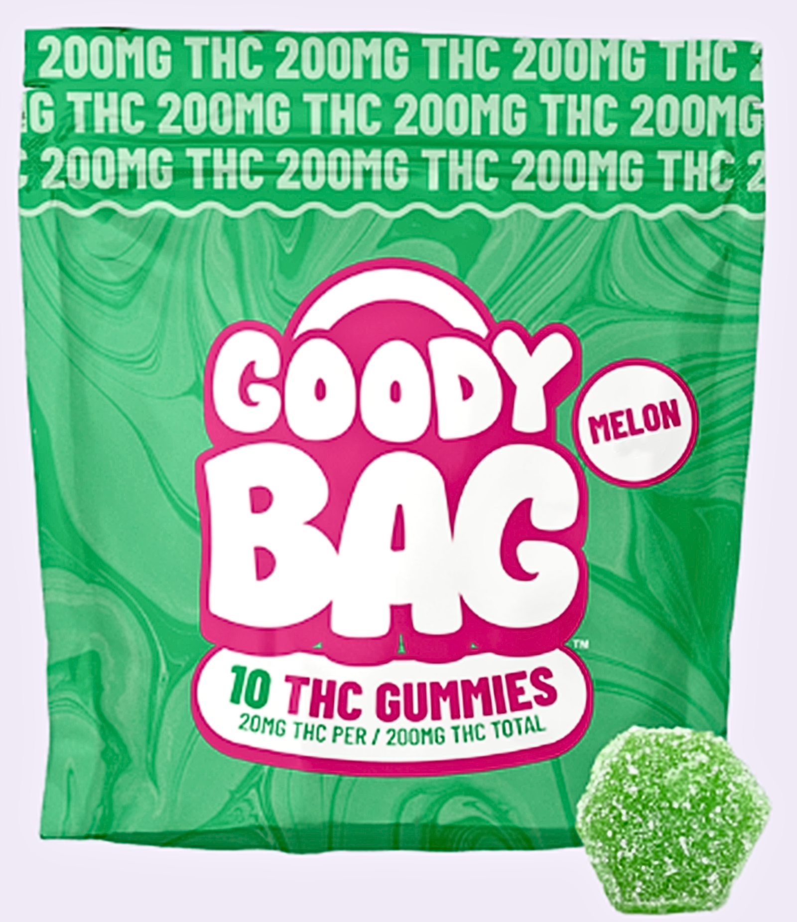 Photograph of product: GOODY BAG | MIDNIGHT MELON | Oui'd | 200MG:100MG:100MG | REC