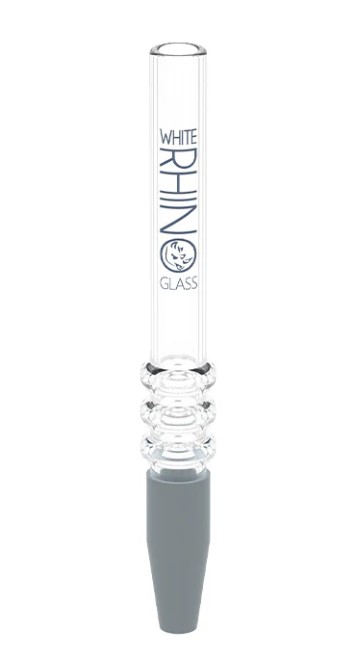 Photograph of product: Dab Straw - Quartz V2 with Silicone Cap - White Rhino