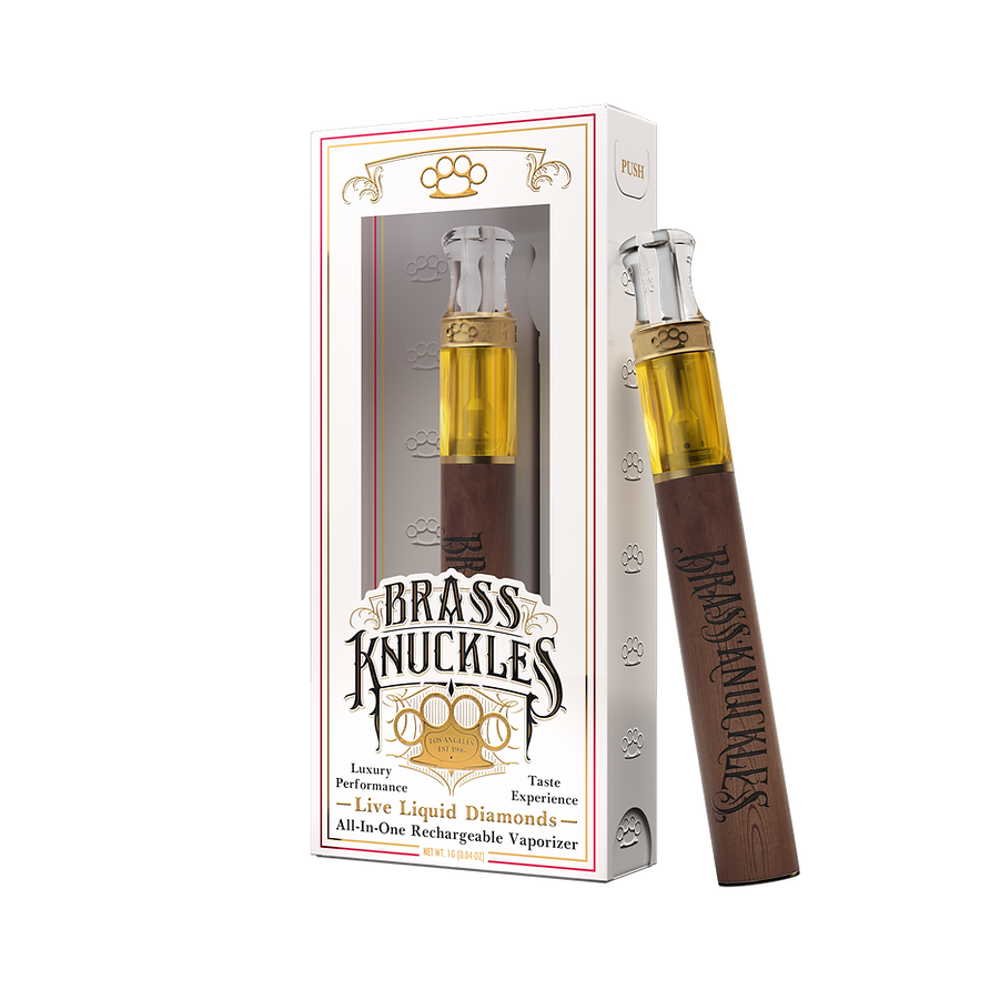 Photograph of product: Brass Knuckles Live Liquid Diamonds All in One 1g Vape- Acapulco Gold- Oui'd