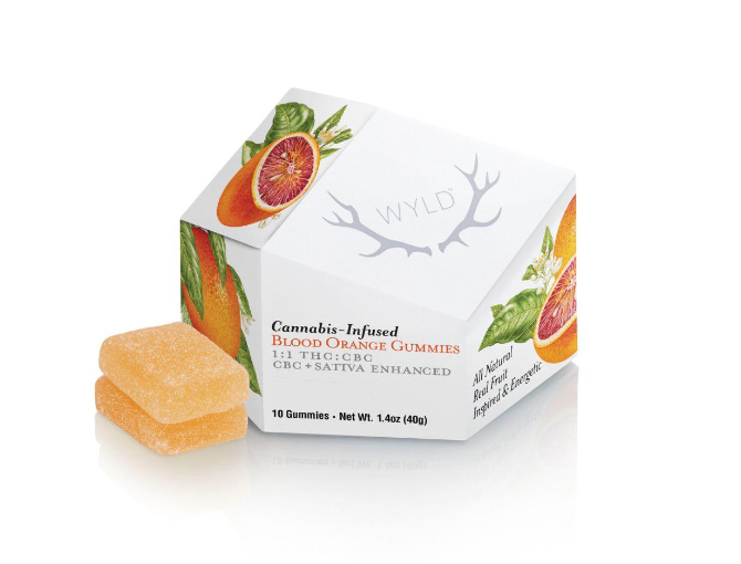 Photograph of product: 1:1 CBC:TH-oui Blood Orange Gummies | 10pk