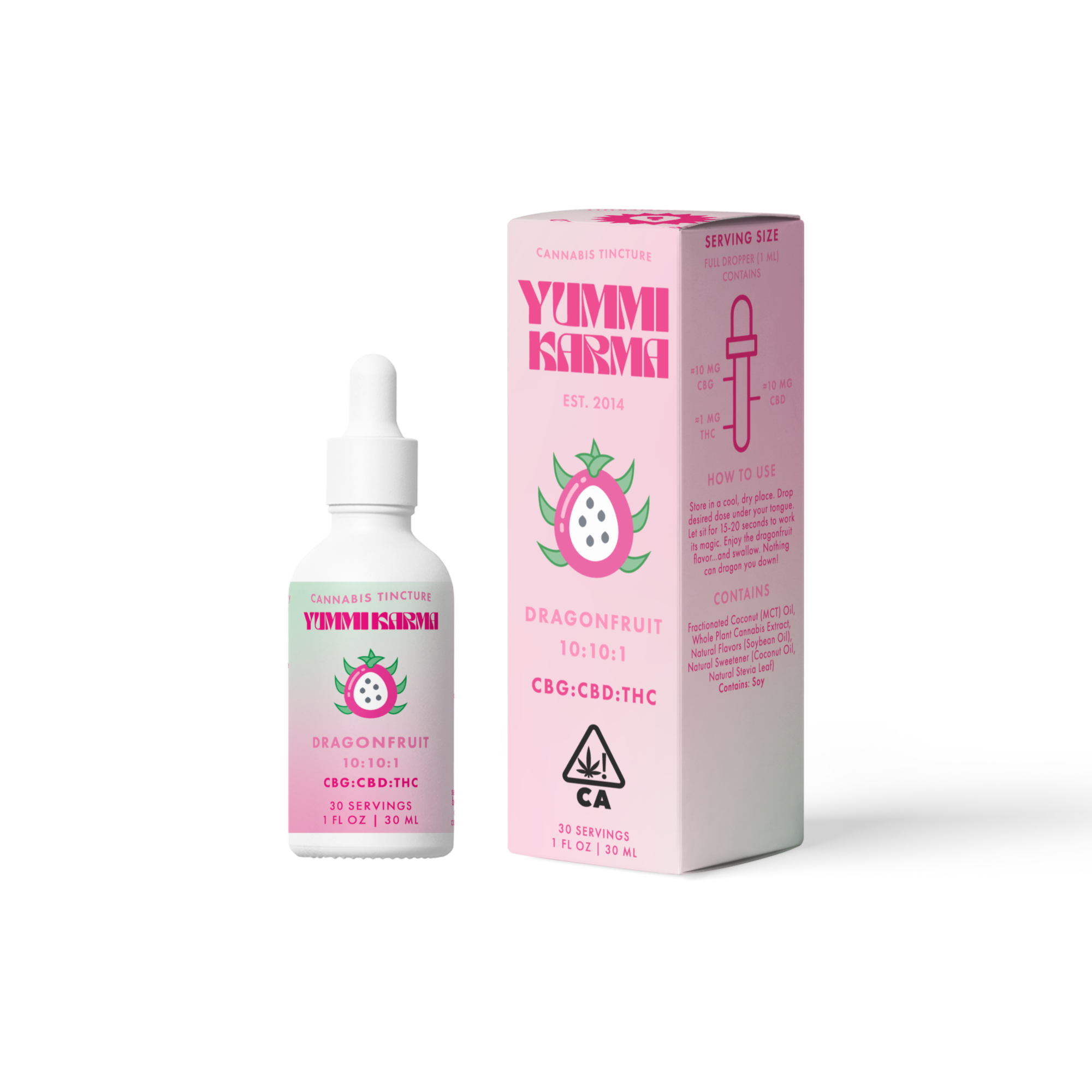 Photograph of product: Yummi Karma - Dragon Fruit 10:10:1 - Tincture - 1000mg - 30ml