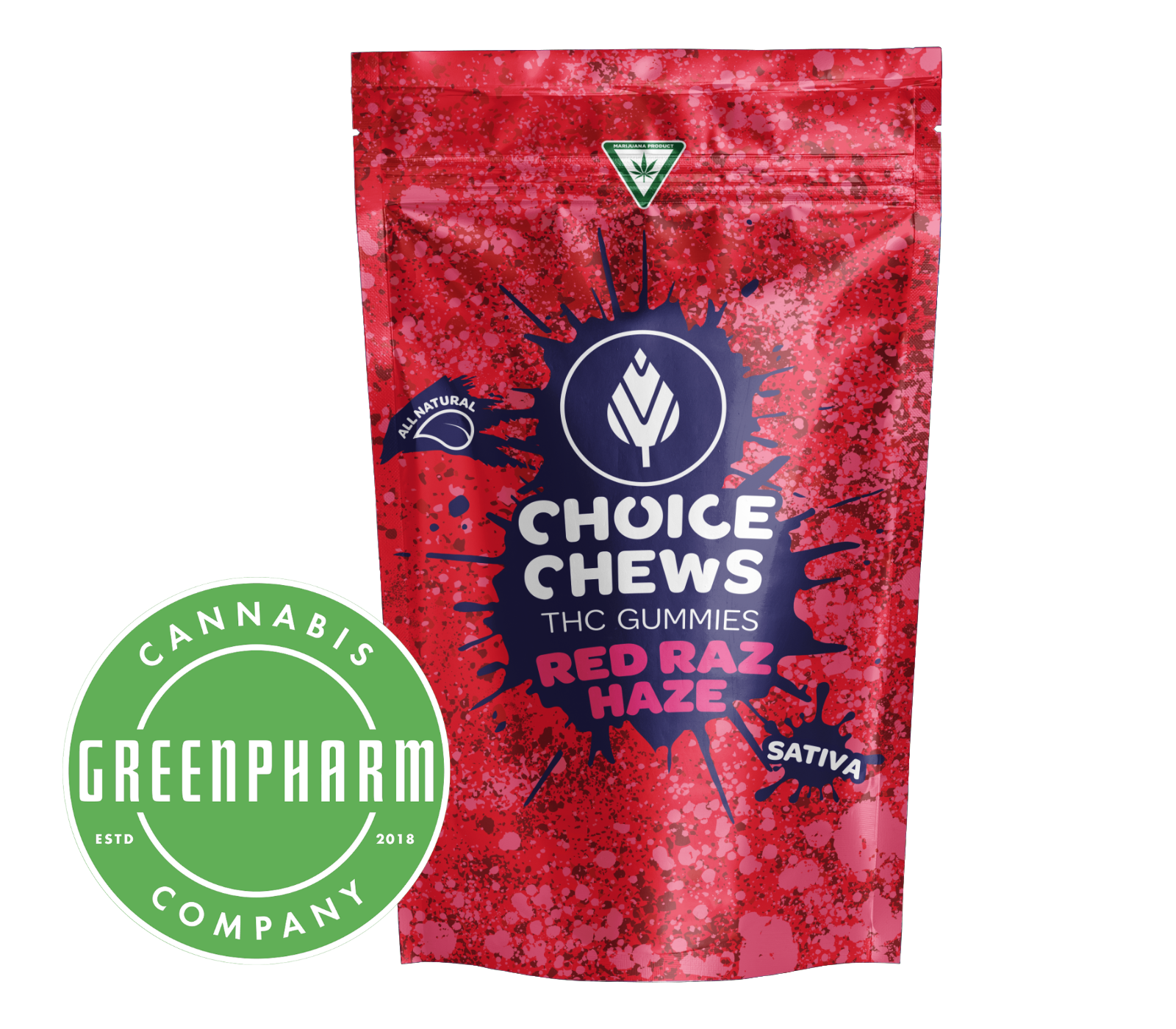 Photograph of product: Edible | Choice | Red Razz Haze Chews | 200mg