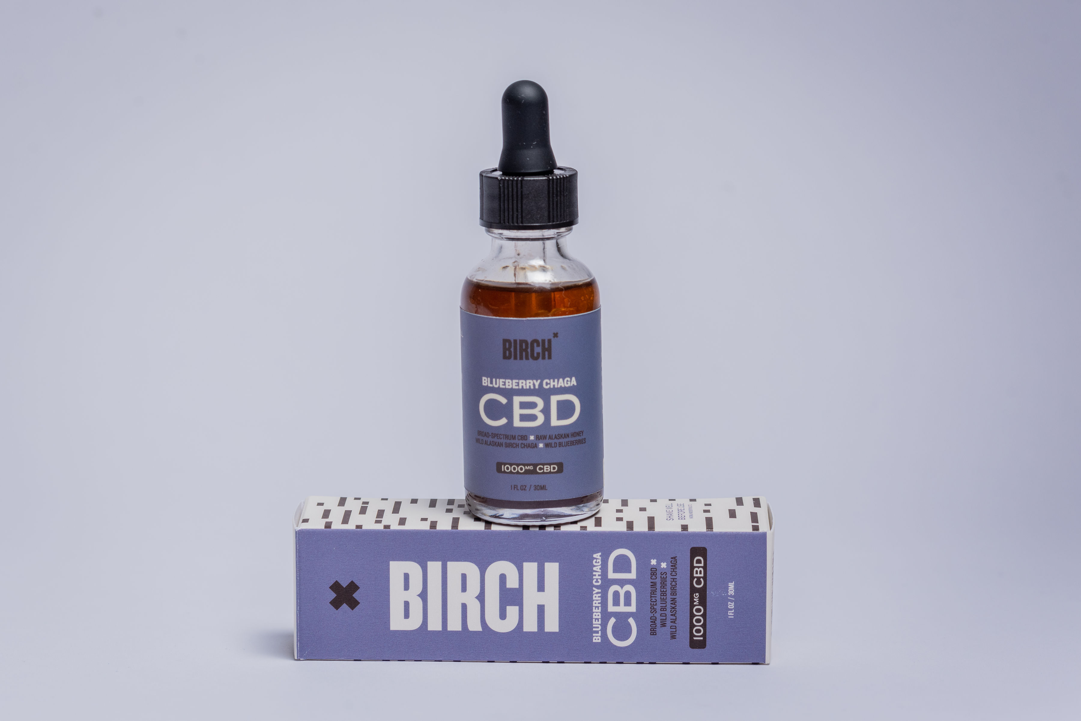 Photograph of product: 1000mg Blueberry Chaga CBD Tincture