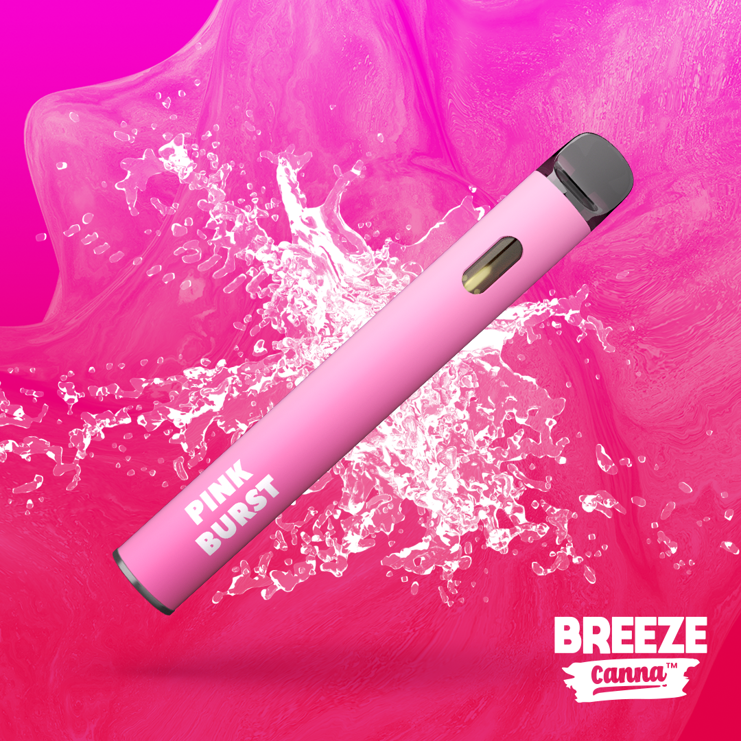 Photograph of product: Breeze Canna | Pink Burst | Disposable Cartridge | 1g