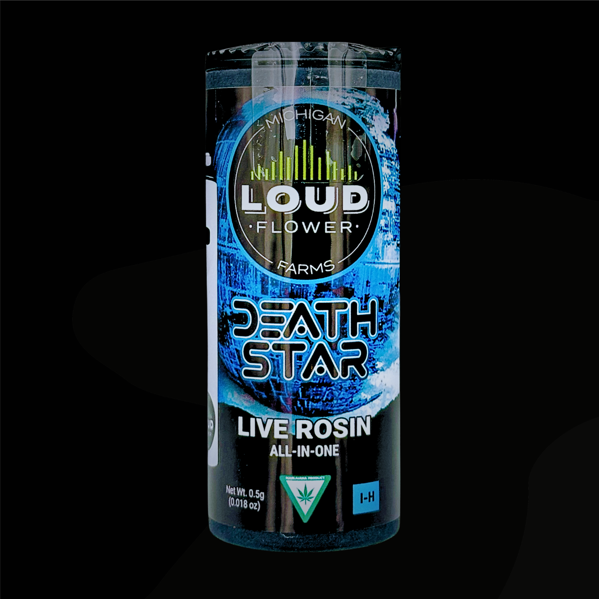 Photograph of product: MI Loud .5g au chocolat Rosin Disposable | Death Star