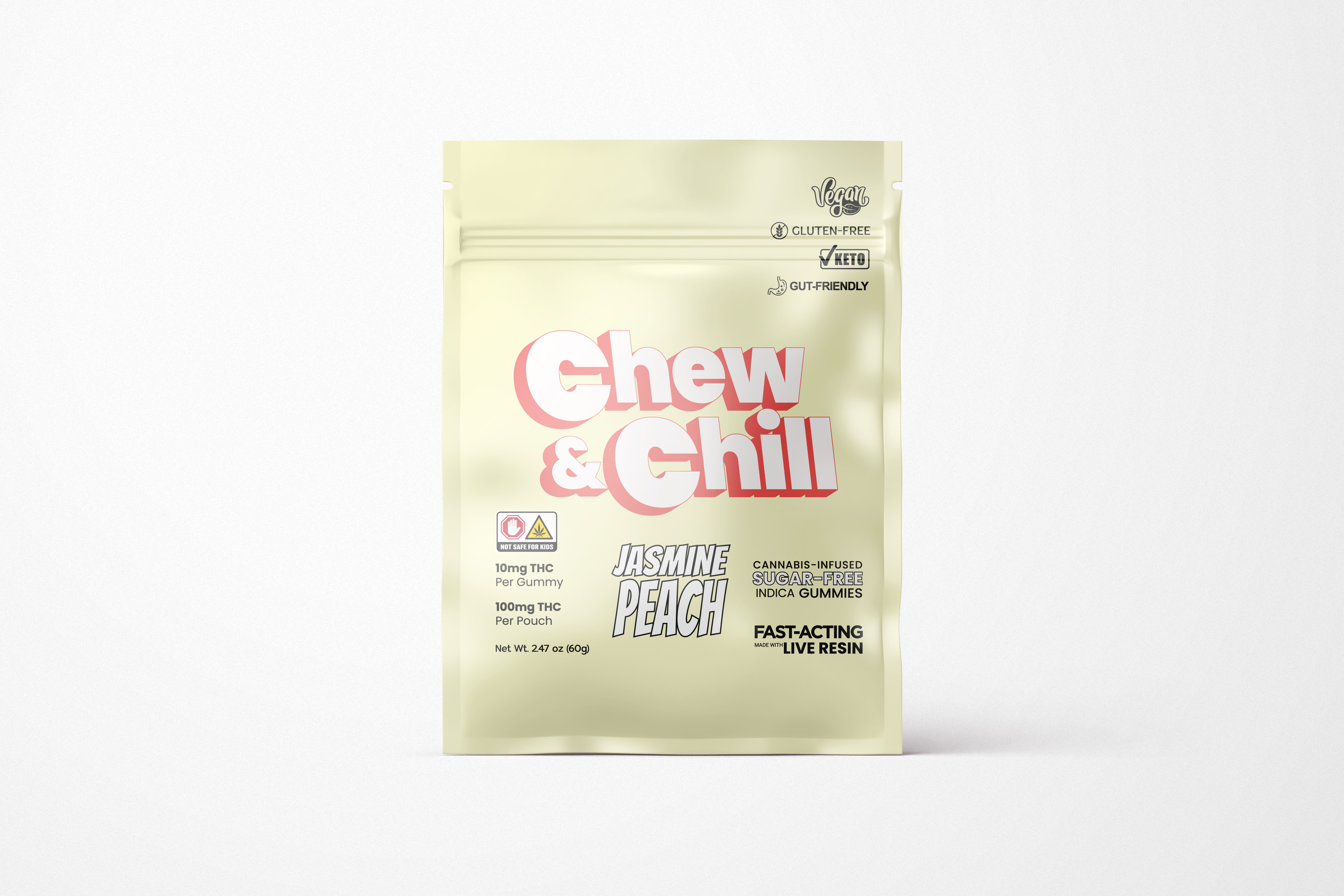 Photograph of product: Jasmine Peach Live Resin Gummies | 10 Pack 100mg