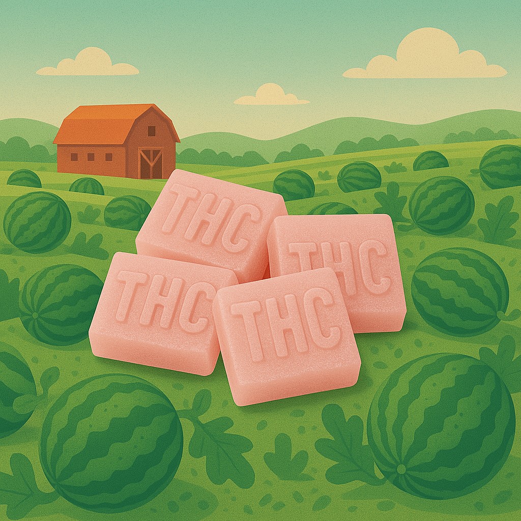 Photograph of product: AGL | Watermelon Gummies | T84mg | 00756 | 20pk