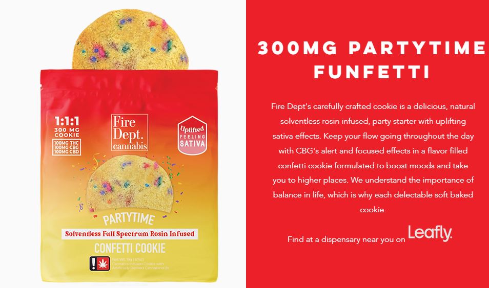 Photograph of product: Funfetti Single Cookie 1:1:1 Party Time (Fire Dept. Oui'd)