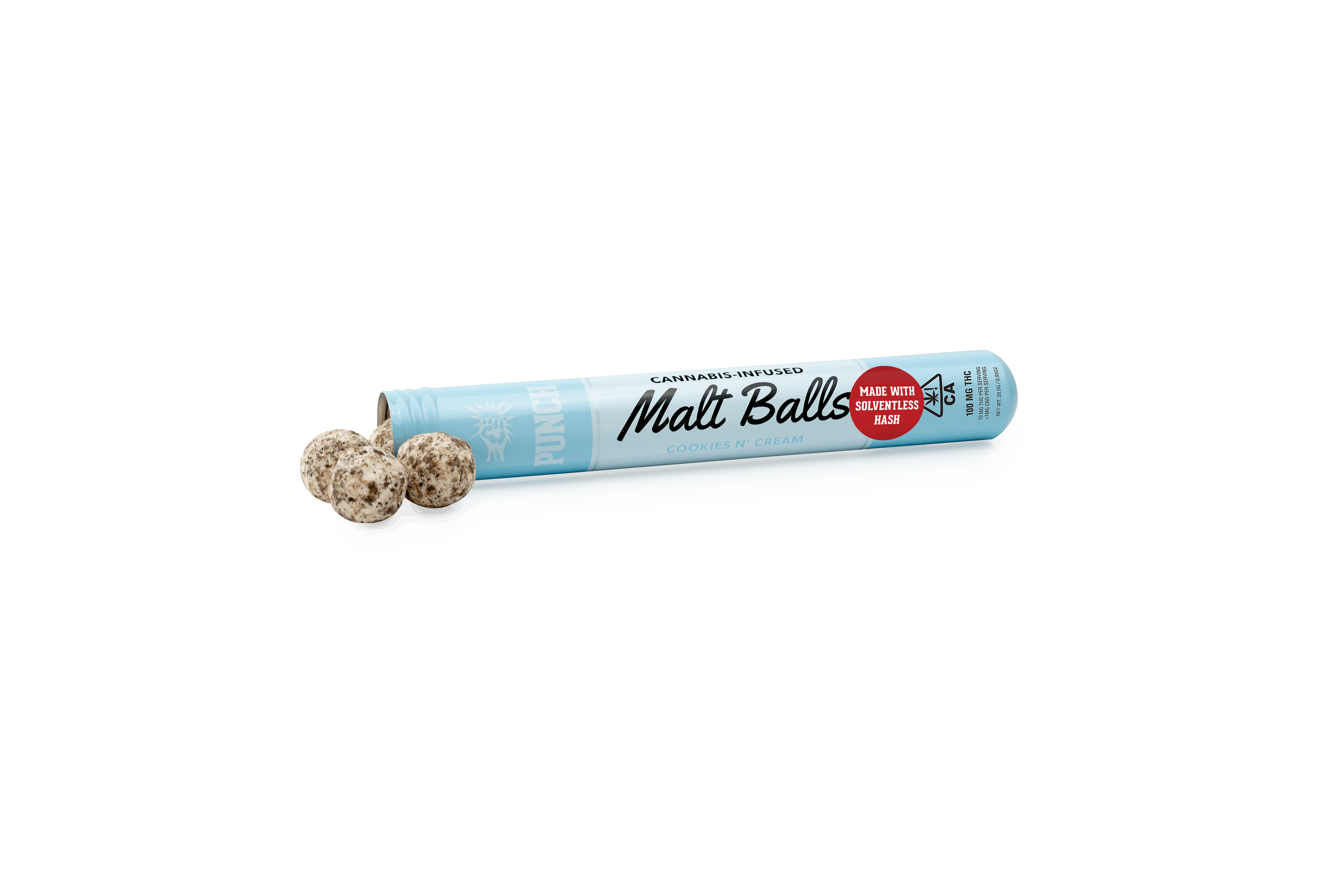 Photograph of product: Punch Edibles | Cookies N' Cream Malt Balls   100 Mg   10 Pack