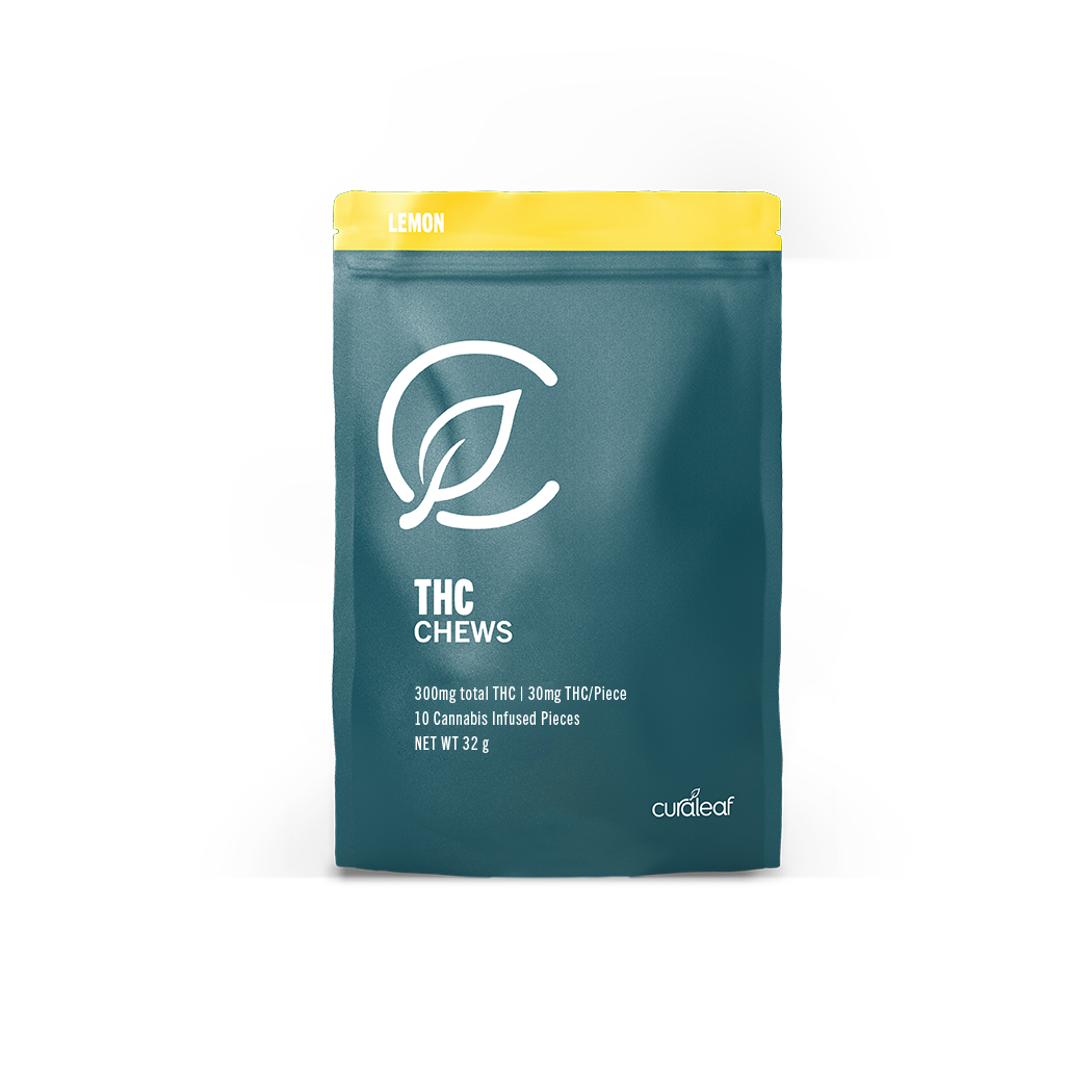 Photograph of product: High Dose Lemon Fruit Chew 300mg (10-Pack | 30mg Each)