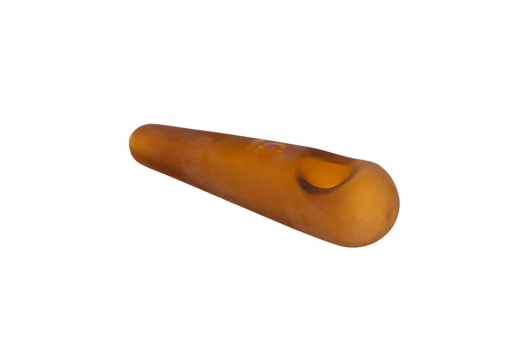 Photograph of product: Ongrok | Glass Spoon Shaped Pipe | Frosted Gold