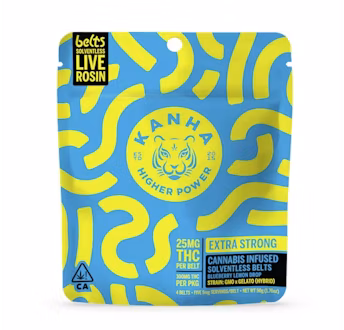 Photograph of product: Blueberry Lemon Drop Hybrid Live Rosin Belts | 100mg