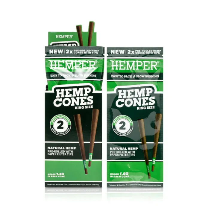 Photograph of product: Hemper King Size Hemp Cones - 2pk