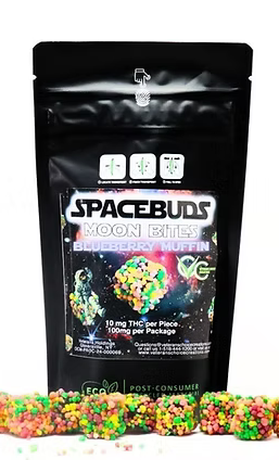 Photograph of product: Blueberry Muffin Moon Bites | 10 Pack | Infused Gummies | Spacebuds