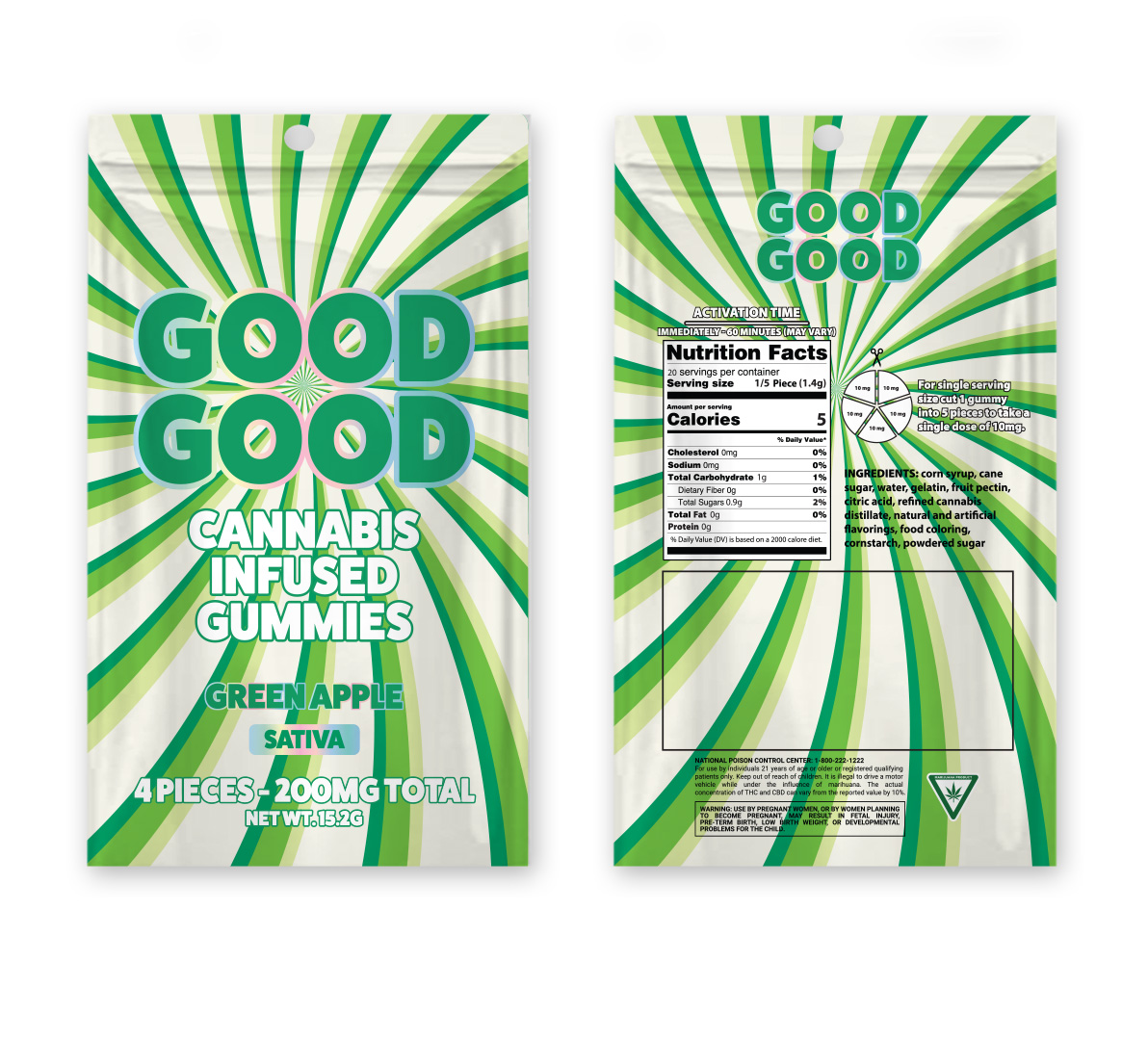 Photograph of product: Green Apple | 200MG Gummies