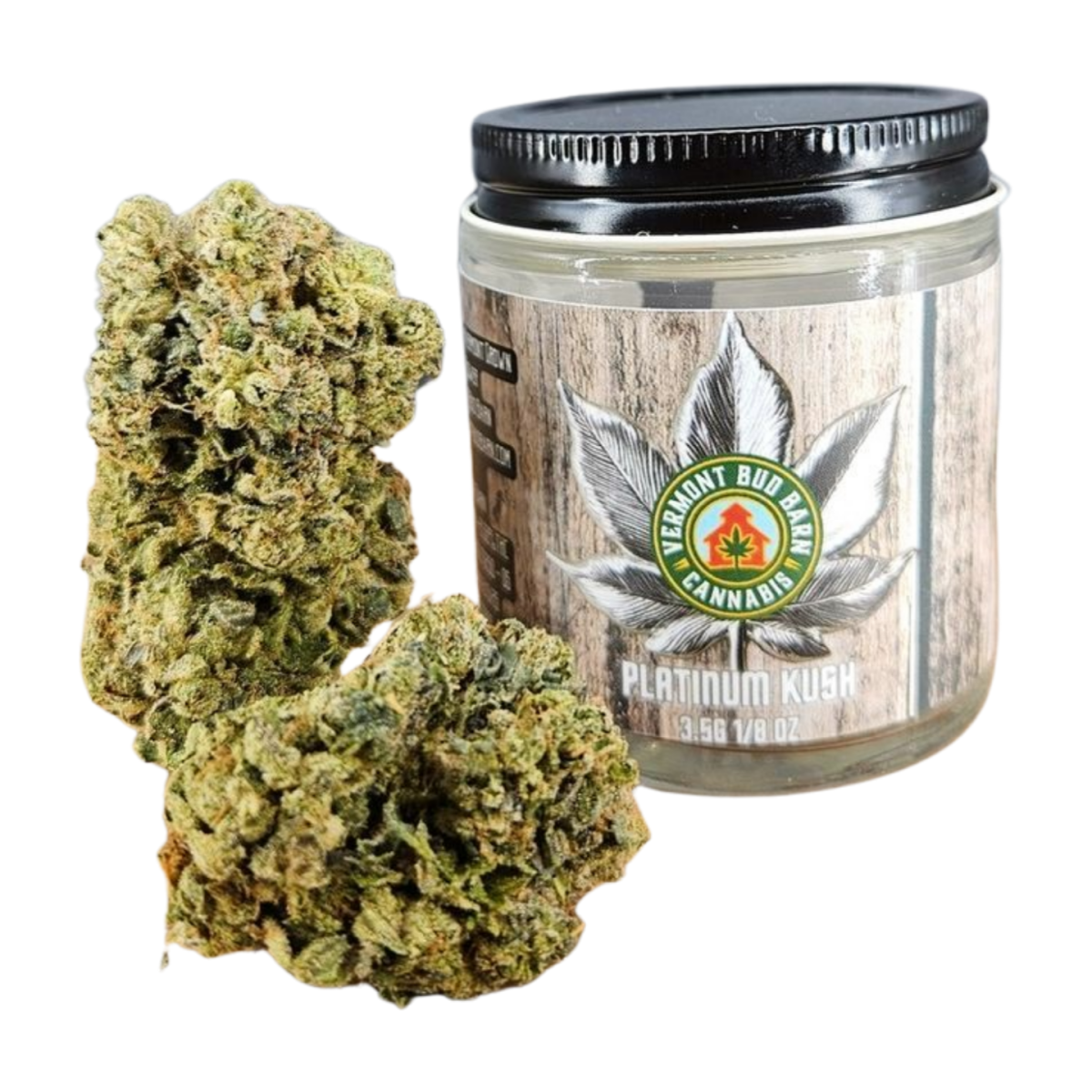 Photograph of product: Vermont Bud Barn | Platinum Kush | Bulk Flower - 28g