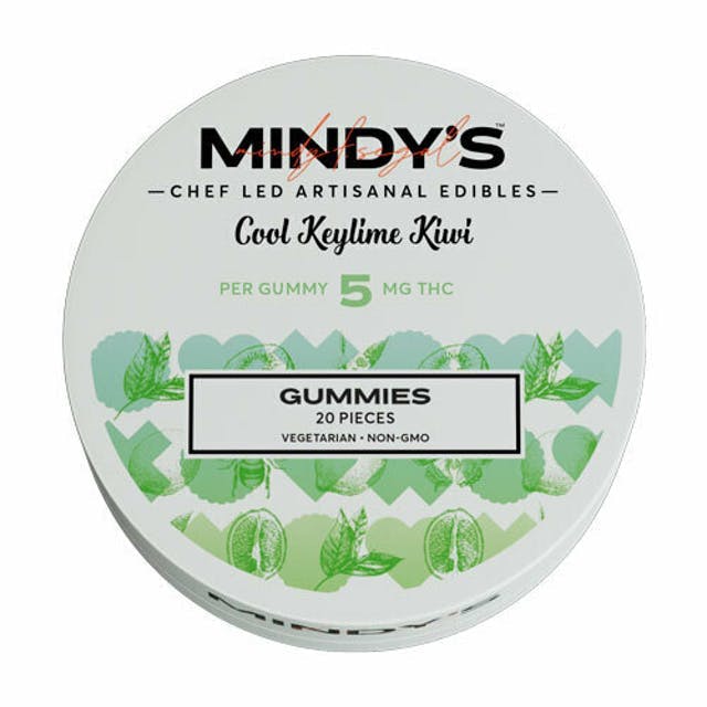 Photograph of product: Cool Keylime Kiwi (H) 20pk 100mg Gummies - Mindy's