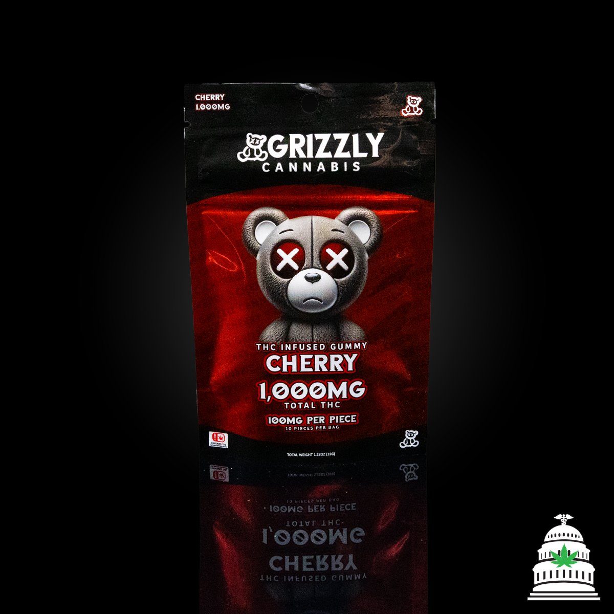 Photograph of product: Cherry - Grizzly Gummies