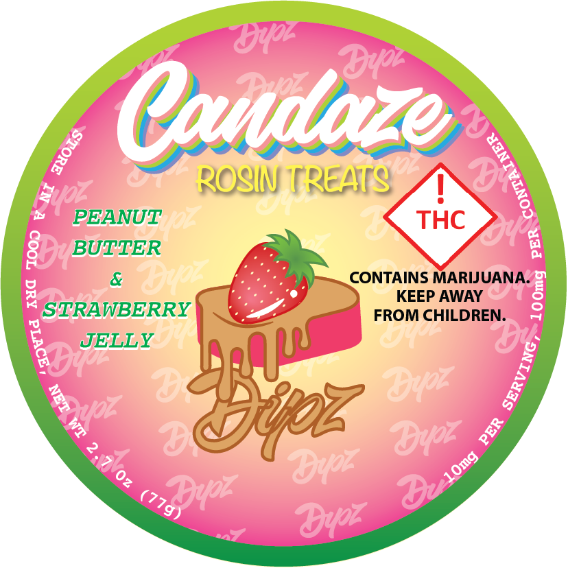 Photograph of product: Candaze | Gummy | Strawberry PB&J