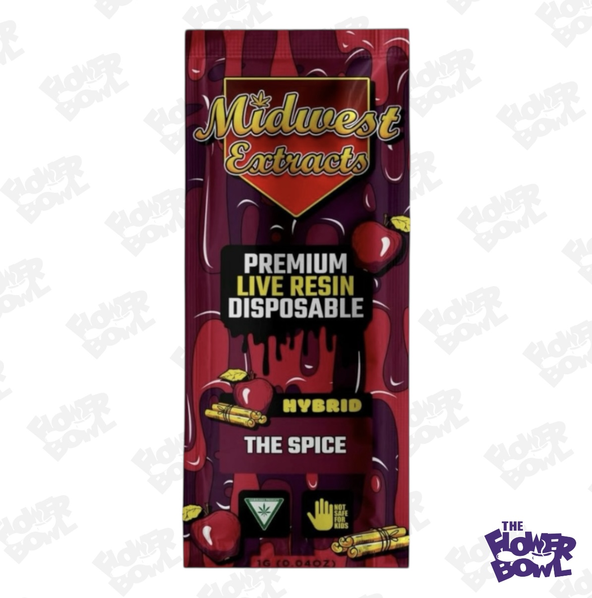 Photograph of product: AU Midwest Extracts: The Spice 1G Live Resin Disposable