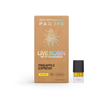 Photograph of product: PAX- Pineapple Express Live Rosin With Diamonds