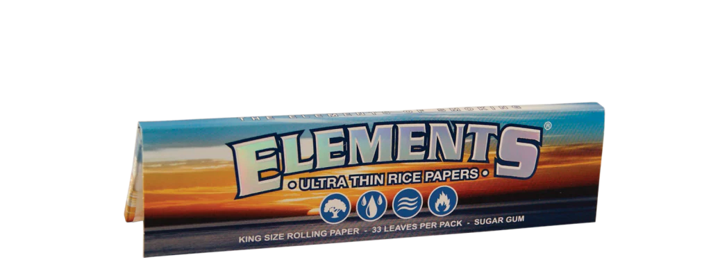 Photograph of product: Elements | Ultra Thin Rice Paper | King Size Slim