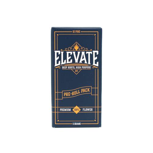 Photograph of product: Elevate: Pre-roll Pack | Grease Monkey | Elevate Pins | 0.5g ea | 10pk