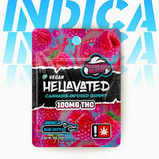 Photograph of product: Gummy - 100mg Hellavated 1pc - Razberry Blitz - GREEN LEAF SPECIAL