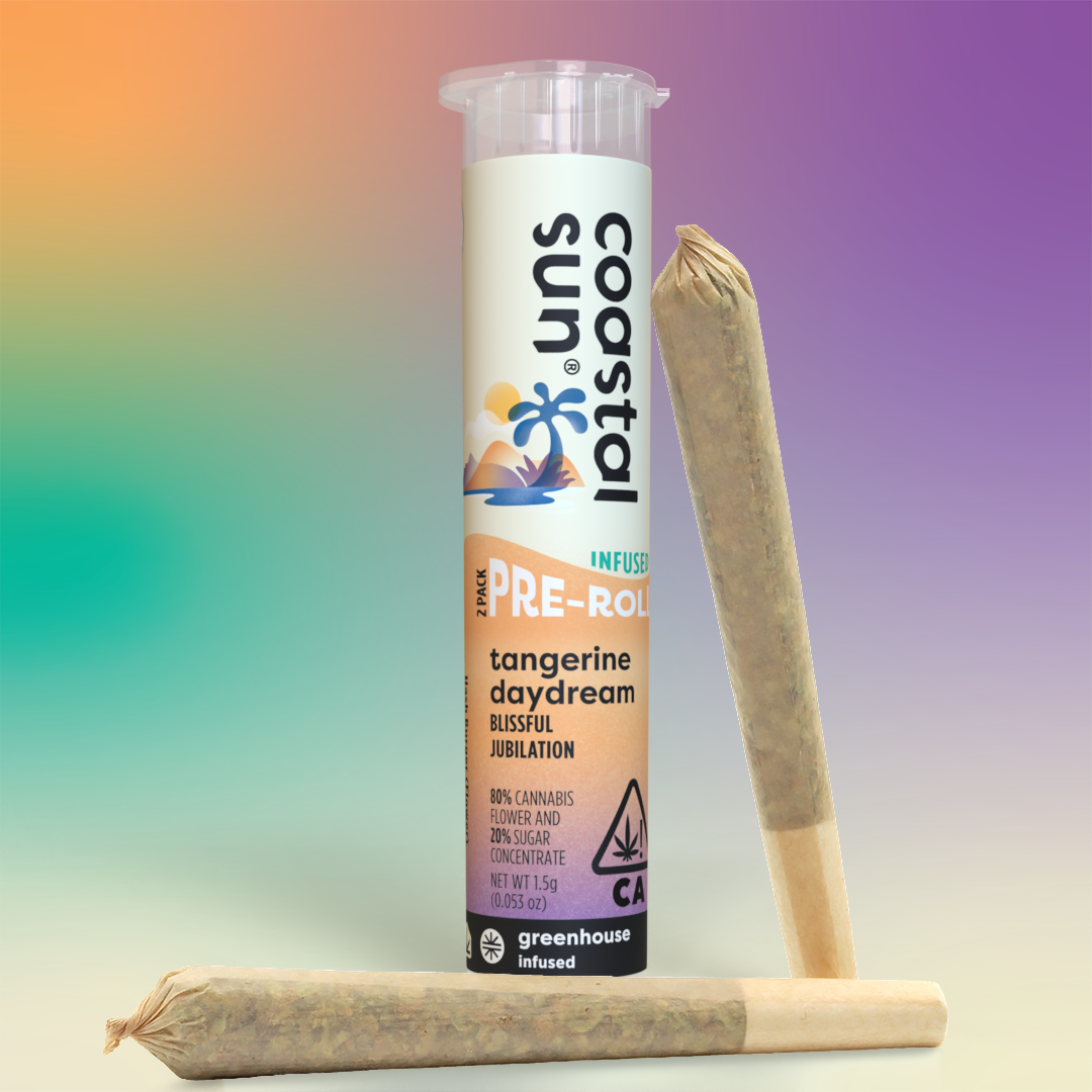 Photograph of product: Coastal Sun | Infused Preroll 2Pk (.75) | Tropicana Cherry