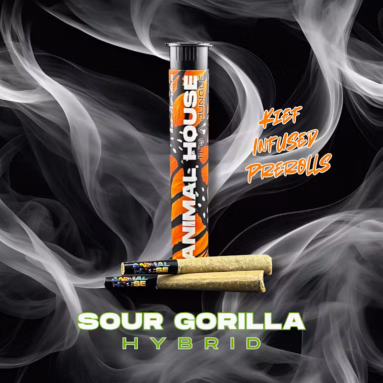 Photograph of product: Animal House Infused Pre-Rolls /2pk - Sour Gorilla