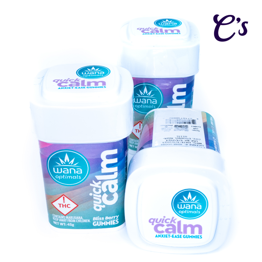Photograph of product: Wana | Gummie Optimal Quick Calm (CBG/CBD/THC) Bliss Berry 10mg