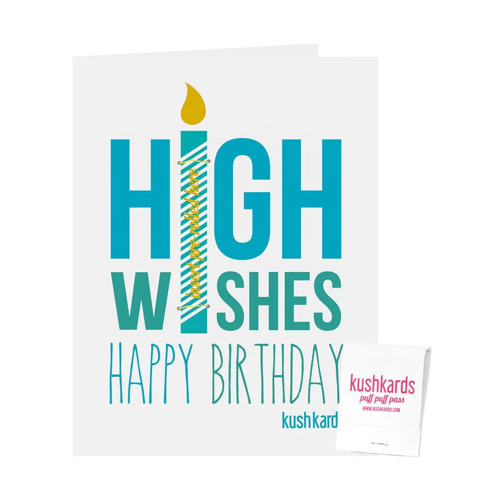 Photograph of product: KushKards - High Wishes Birthday Card