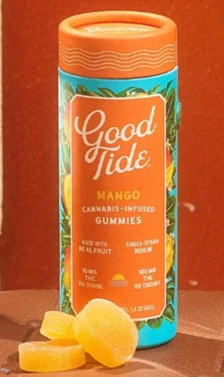 Photograph of product: E | Good Tide | Mango | Gummies | 10pcs | 100mg